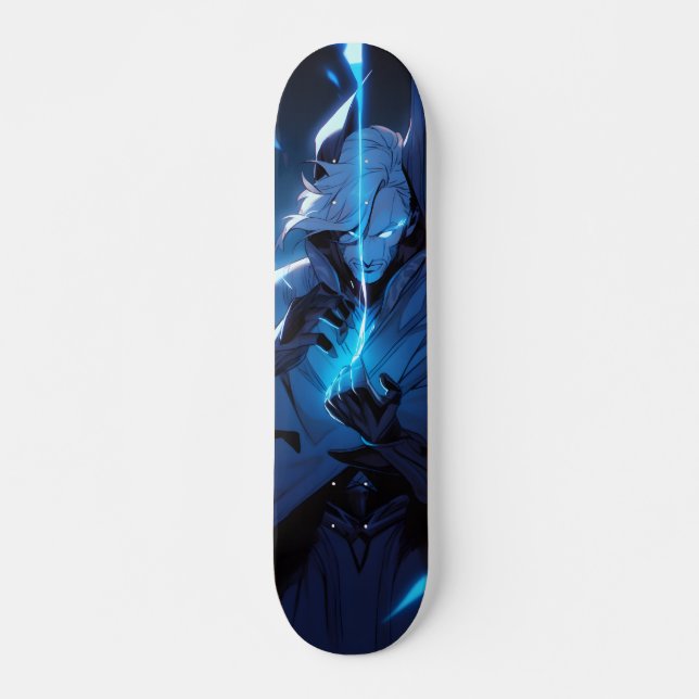 Skateboard Tabla de Skate Anime Azul con Poderes Mágicos  (Devant)