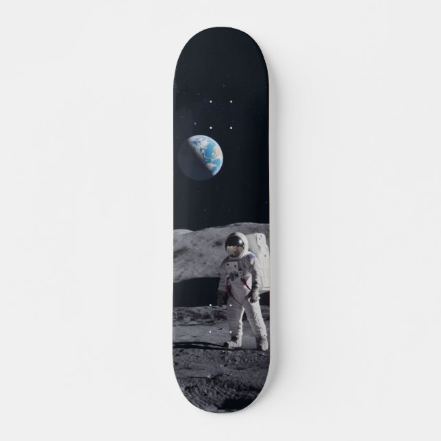 Skateboard Tabla de Skate Astronauta en la Luna (Devant)