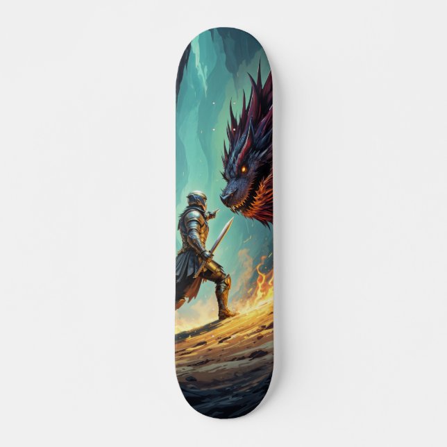 Skateboard Tabla de Skate Caballero Medieval contra Monstruo (Devant)