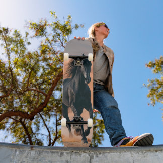 Skateboard Tabla de Skate Caballo Negro del Desierto