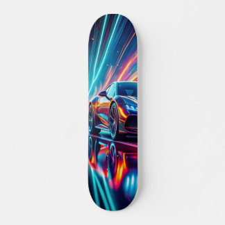 Skateboard Tabla de Skate Carro con Reflejos de Colores 
