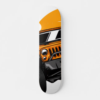 Skateboard Tabla de Skate Carro Rústico de Color Naranja