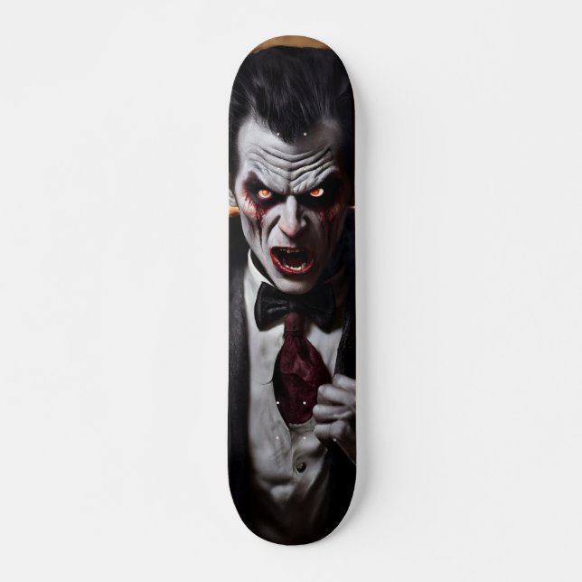 Skateboard Tabla de Skate Hombre Vampiro de Miedo (Devant)