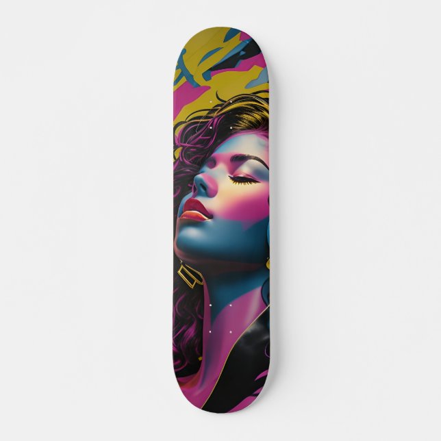 Skateboard Tabla de Skate Joven Mujer Multicolor Relajada (Devant)