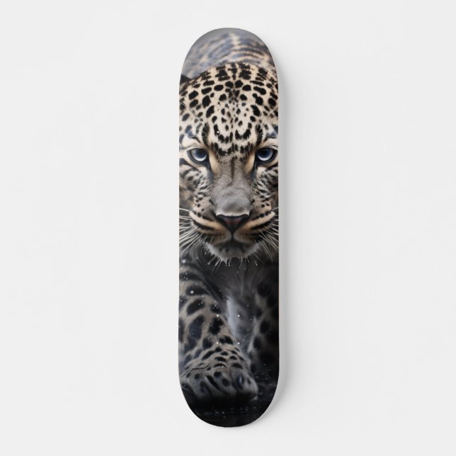 Skateboard Tabla de Skate Leopardo Caminando con Mirada Fija (Devant)