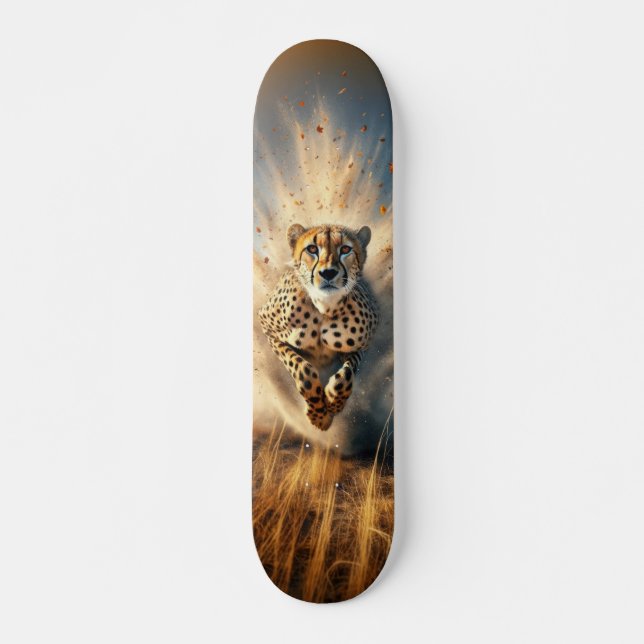 Skateboard Tabla de Skate Leopardo en Veloz Carrera (Devant)