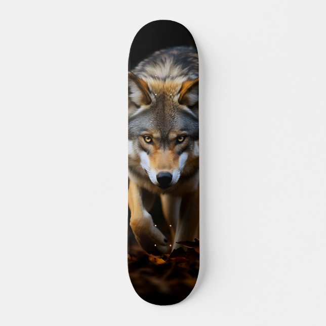 Skateboard Tabla de Skate Lobo Salvaje Nocturno (Devant)