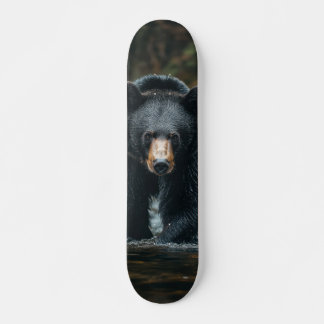 Skateboard Tabla de Skate Oso Negro Depredador en un Arroyo