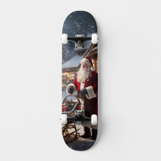 Skateboard Tabla de Skate Papá Noel en Víspera de Navidad