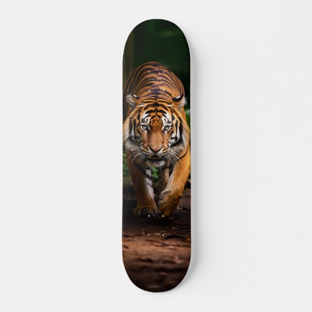 Skateboard Tabla de Skate Tigre en el Bosque oscuro (Devant)