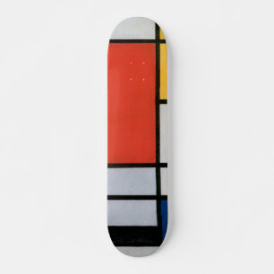 Skateboard tableau d'art mondrian