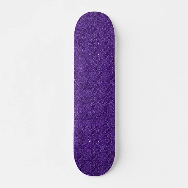 Skateboard tableau de bord à effet de paillettes violettes (Devant)
