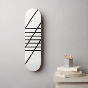 Skateboard Tableau de bord Abstrait noir et blanc
