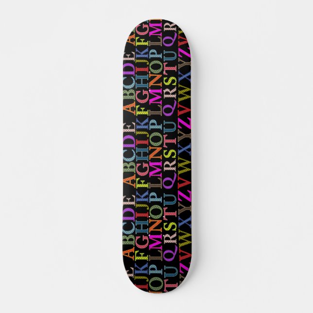 Skateboard Tableau de bord Alphabet (Devant)