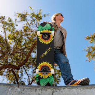 Skateboard Tableau de bord avec tournesol