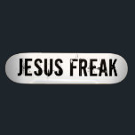 Skateboard Tableau de bord blanc de Jesus Freak<br><div class="desc">Écrasez-le et montrez votre amour pour votre Seigneur et Sauveur en même temps! Ce forum est une excellente façon de commencer des conversations sur Dieu avec d'autres personnes que vous pourriez rencontrer. Debout le Seigneur ! Vous pouvez customiser le type de police et la couleur de police.</div>