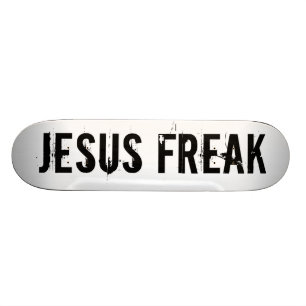 Skateboard Tableau de bord blanc de Jesus Freak