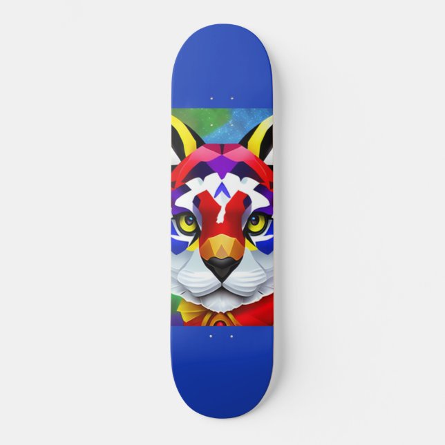 Skateboard Tableau de bord bleu chat d'Alexander (Recto)