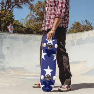 Skateboard Tableau de bord bleu Étoiles blanches HAMbyWG