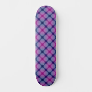 Skateboard Tableau de bord bleu foncé et rose À damiers point