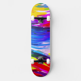 Skateboard Tableau de bord bleu jaune