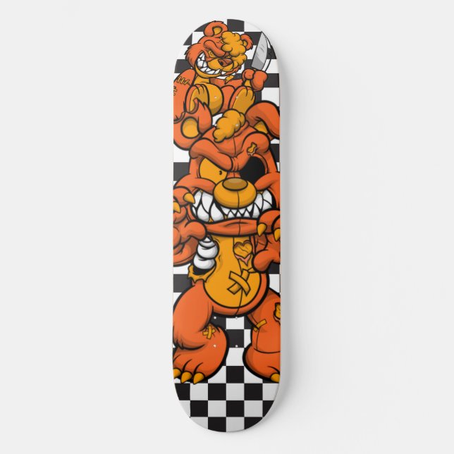 Skateboard Tableau de bord Cartes de ski Orange Teddies (Recto)