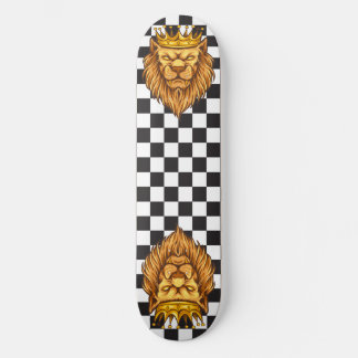 Skateboard tableau de bord damier Rustique Lion King Crown