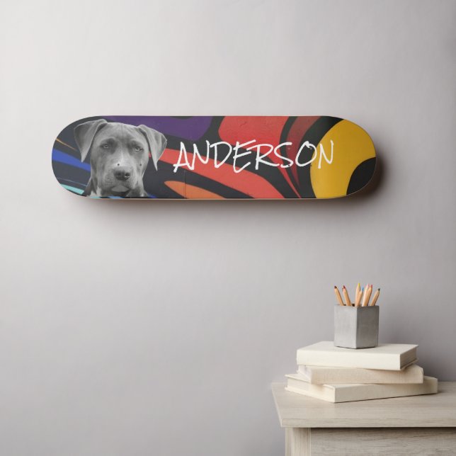 Skateboard Tableau de bord de la famille de graffitis personn (Art mural (Horz))