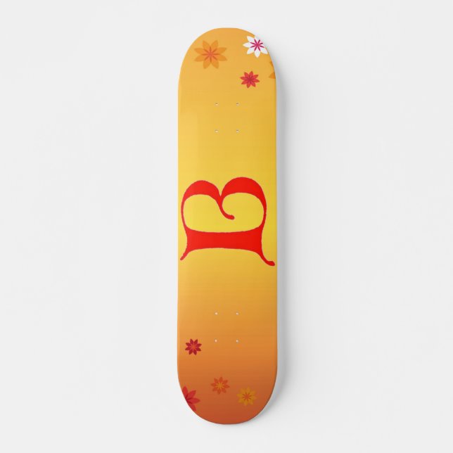 Skateboard Tableau de bord de la lettre B (Devant)