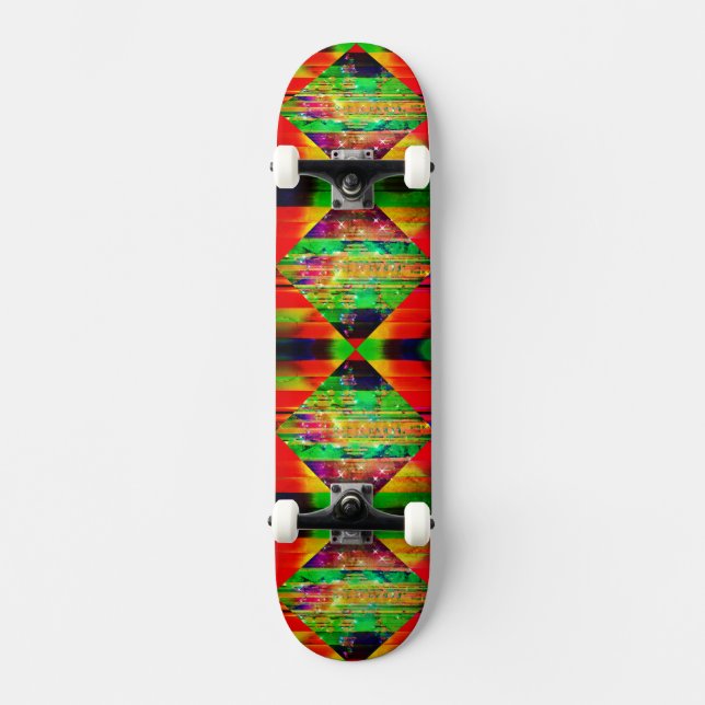 Skateboard Tableau de bord de l'effet de diamant 3D (Recto)