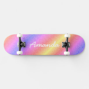Skateboard Tableau de bord de Parties scintillant arc-en-ciel