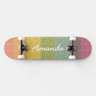 Skateboard Tableau de bord de Parties scintillant arc-en-ciel