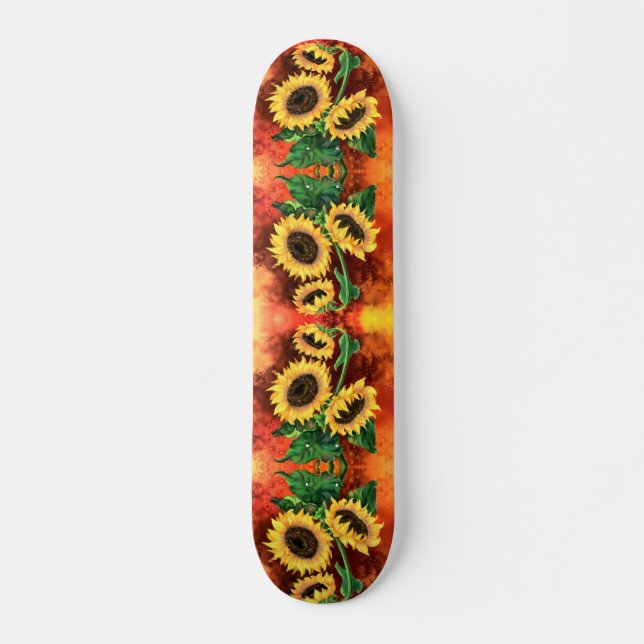Skateboard Tableau de bord des trois tournesols (Devant)