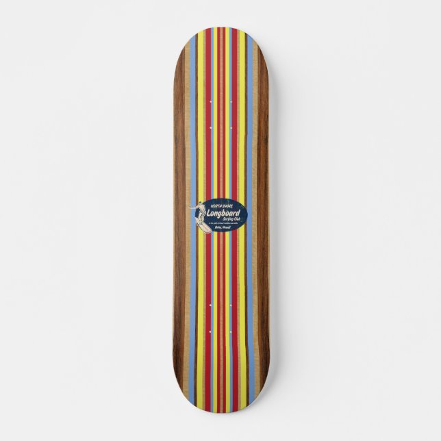 Skateboard Tableau de bord du Surf Vintage du pipeline (Devant)