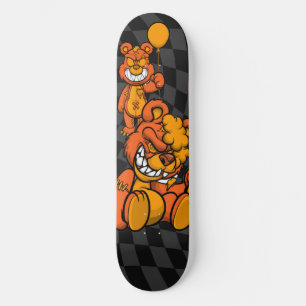 Skateboard Tableau de bord gris Teddies Orange