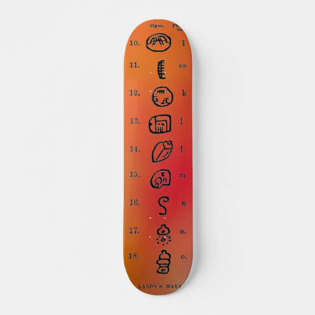 Skateboard Tableau de bord Maya Alphabet (Devant)