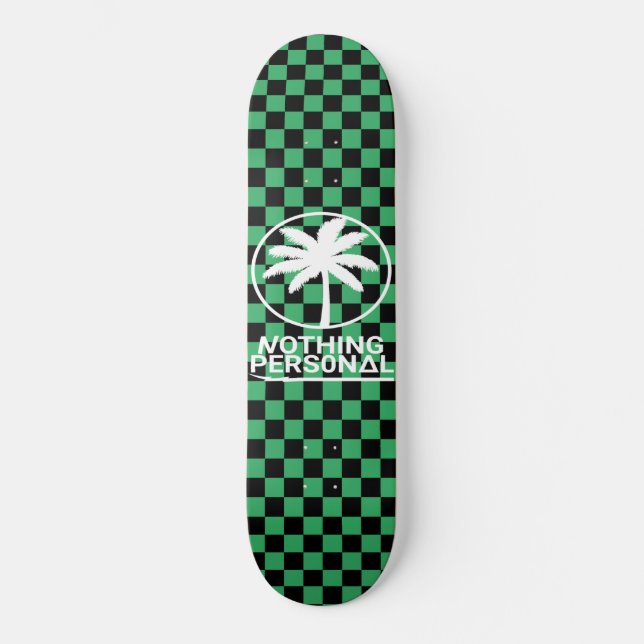 Skateboard Tableau de bord noir et vert (Recto)