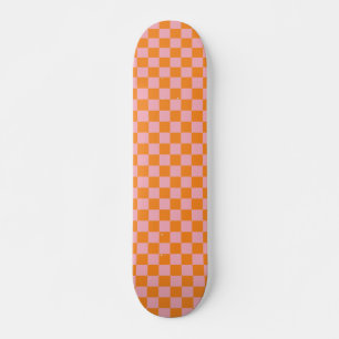 Skateboard Tableau de bord orange rose rétro