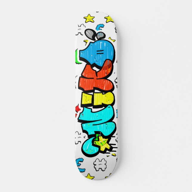 Skateboard Tableau de bord personnalisé Niko Graffiti (Devant)