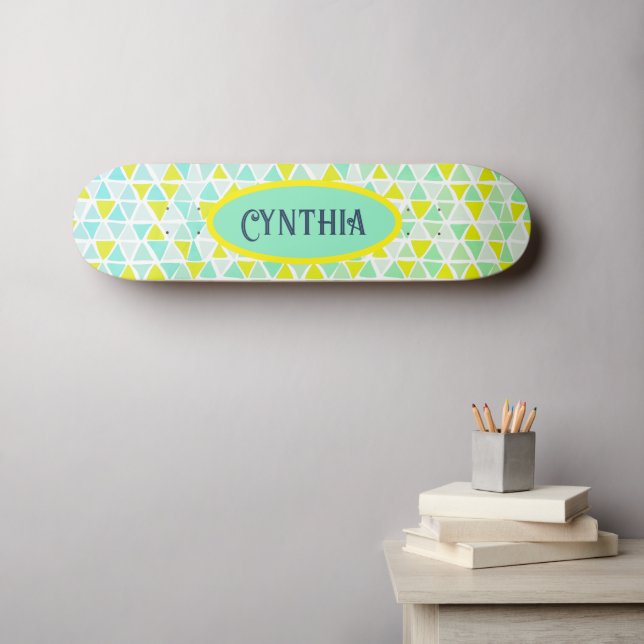 Skateboard Tableau de bord triangle cool (Art mural (Horz))