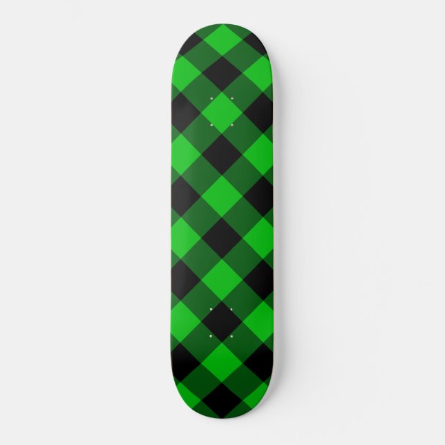 Skateboard Tableau de bord vert noir (Recto)