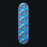 Skateboard Tableau minimaliste d'art contemporain<br><div class="desc">Ce skateboard minimaliste d'art contemporain est le parfait mélange de formes modernes, abstraites et kitsch du milieu du siècle. Le style des années 60, minimaliste design d'art, présente un bleu cobalt brillant normalement vu seulement sur les uniformes vintages des agents de bord. Le bleu vif crée un décor pour une...</div>