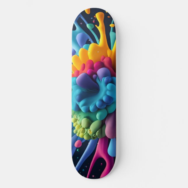 Skateboard Tache de peinture (Recto)
