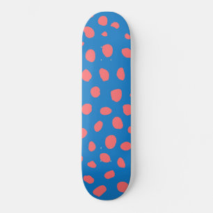 Skateboard Taches de guépard Bleu Corail
