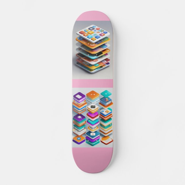 Skateboard Tapis de patinage Urban Stack – Design moderne ins (Recto)