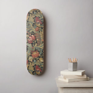 Skateboard Tapisserie florale riche Brocade Antique Classique