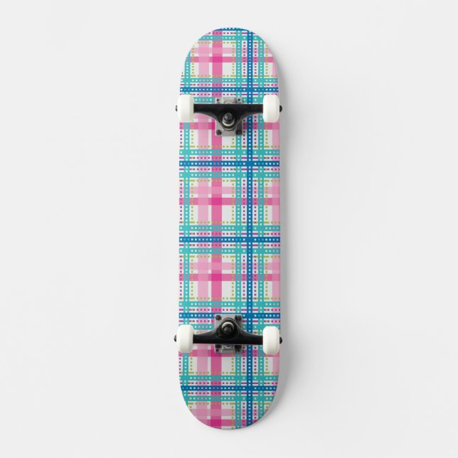 Skateboard Tartan, motif de plaid (Recto)