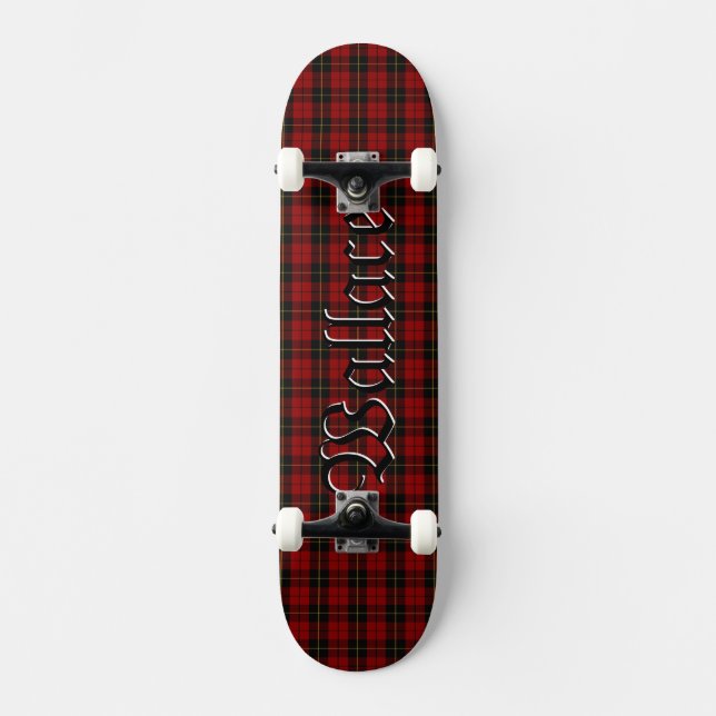 Skateboard Tartan Wallace Clan Écossais Plaid (Recto)
