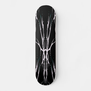 Skateboard Tatouage crâne de cerf tribal - noir et blanc