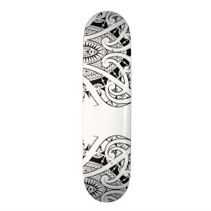 Skateboard Tatouage maori de koru avec les motifs polynésiens